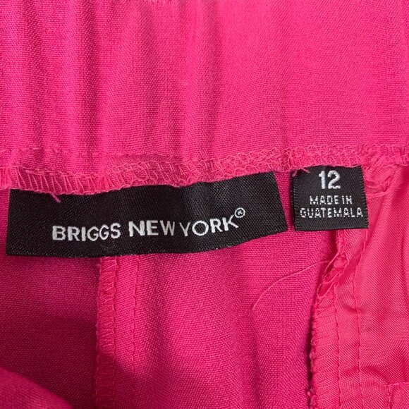Briggs New York Womens Size 12 Pink Cropped Dress Pants - Picture 3 of 8